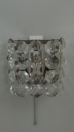 Two Bakalowits Wall Lamps Nickel-Plated, circa 1950s