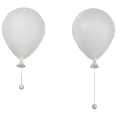 Two Balloon Wall/Table Lamps by Yves Christin for Bilumen