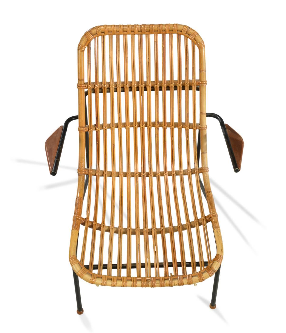 Mid-20th Century Two Bamboo Armchairs by Laurids Lønborg For Sale