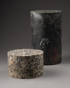 Two bases in rare Breccia Africano and Granito Nero