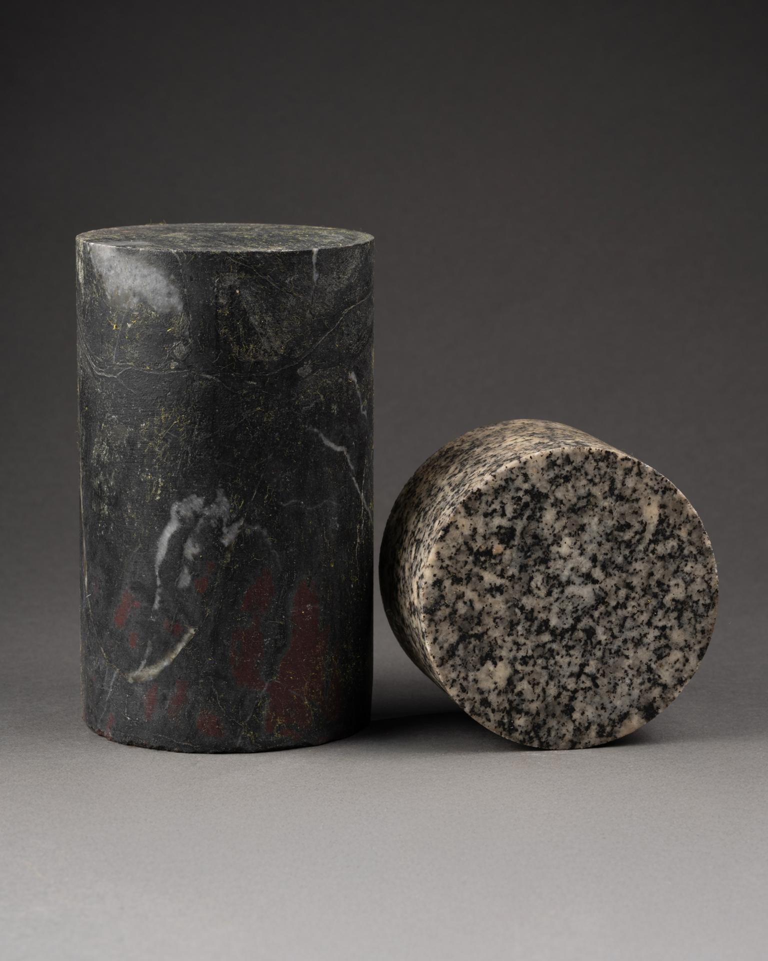 Italian Two bases in rare Breccia Africano and Granito Nero For Sale