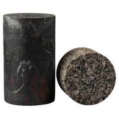 Two bases in rare Breccia Africano and Granito Nero