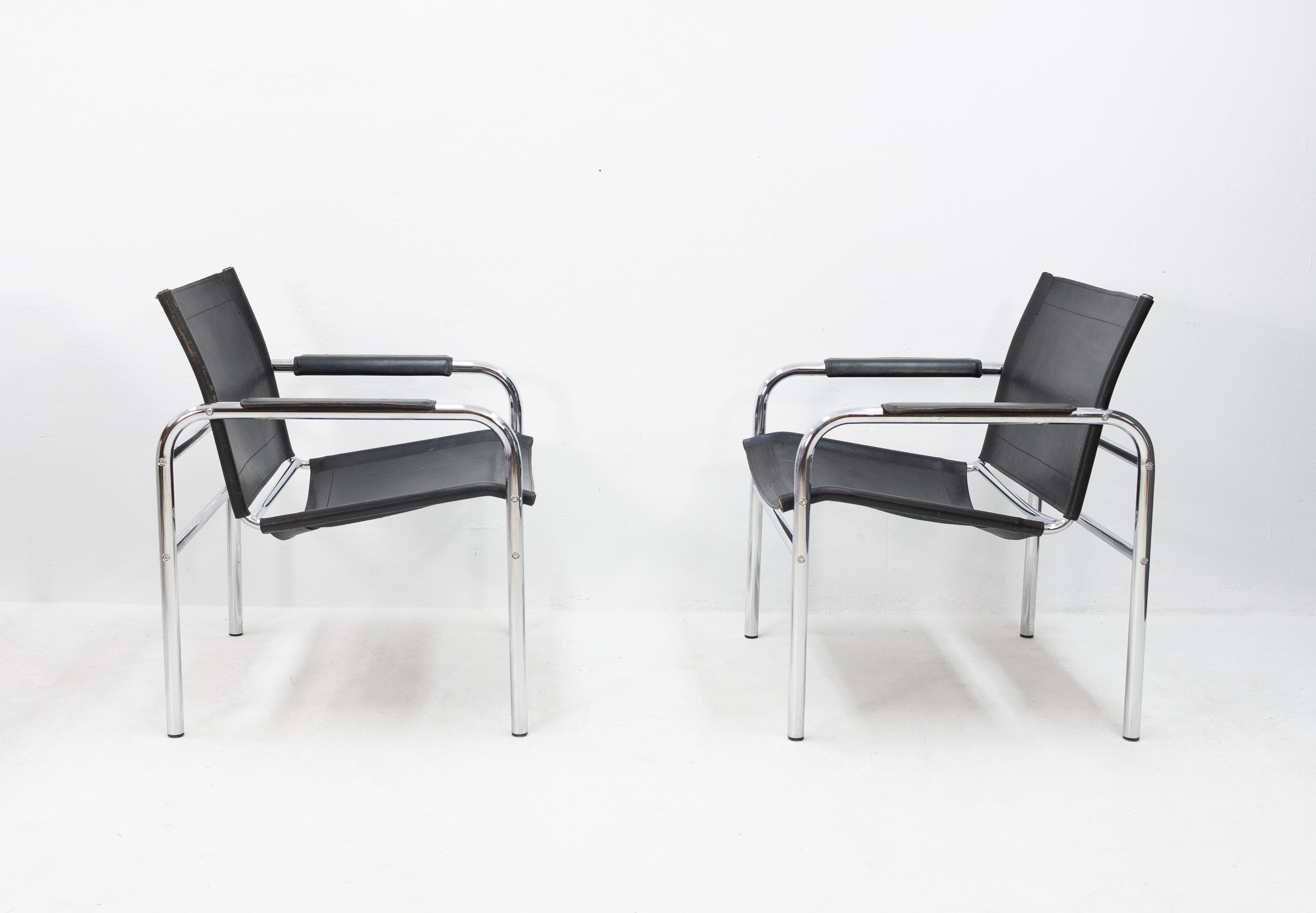 Dutch Two Bauhaus Armchairs