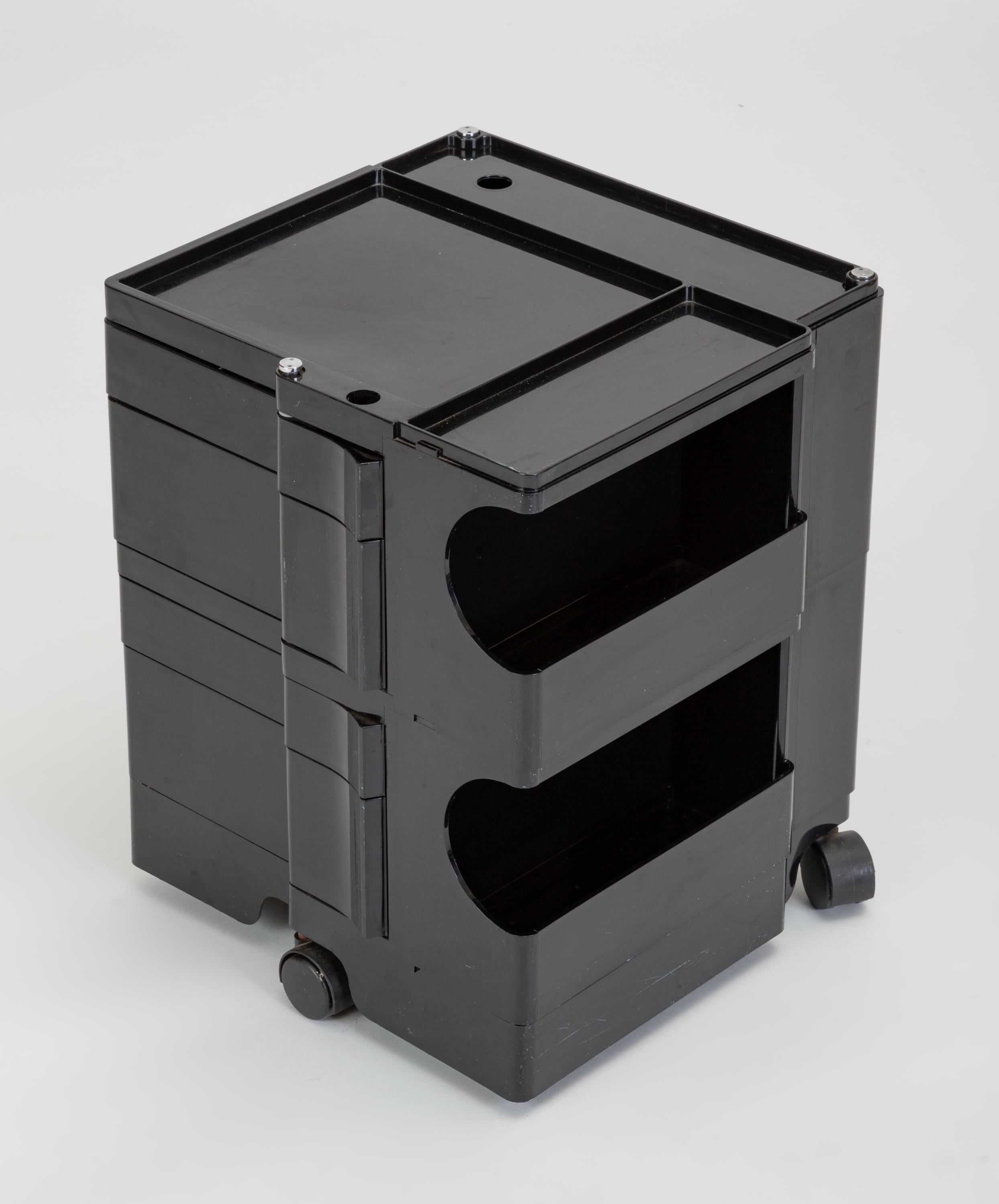 Designed in 1969, the Boby Cart by Joe Colombo was originally conceived as an organizational tool for architects and draftsman. Capitalizing on its modular capabilities, Padova-based Bieffeplast put the trolley into production, offering consumers