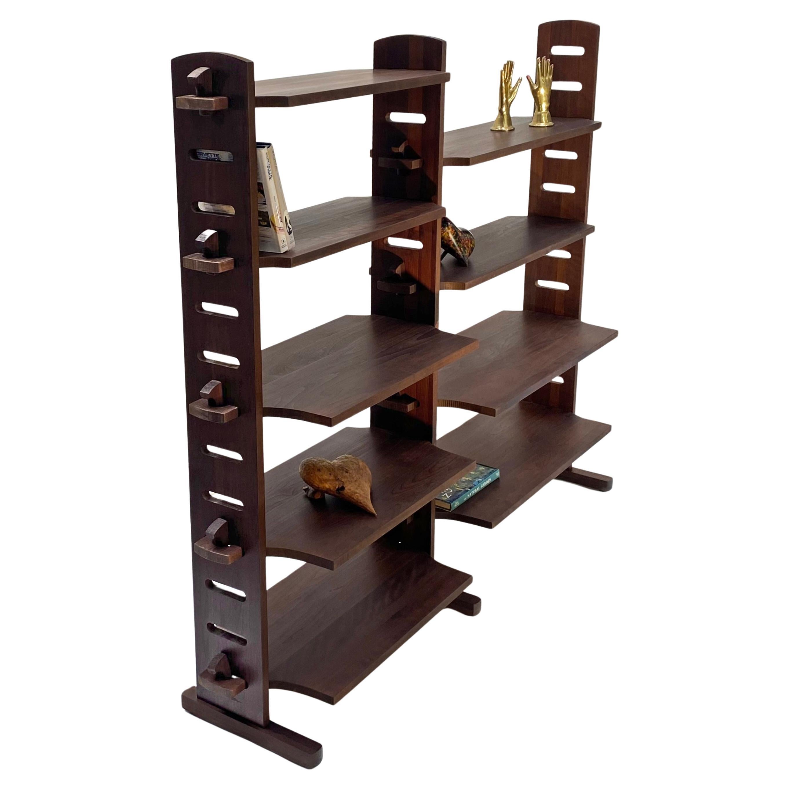 Mid-Century Modern Two Bay Wall Unit or Bookcase by Dean Santner  For Sale