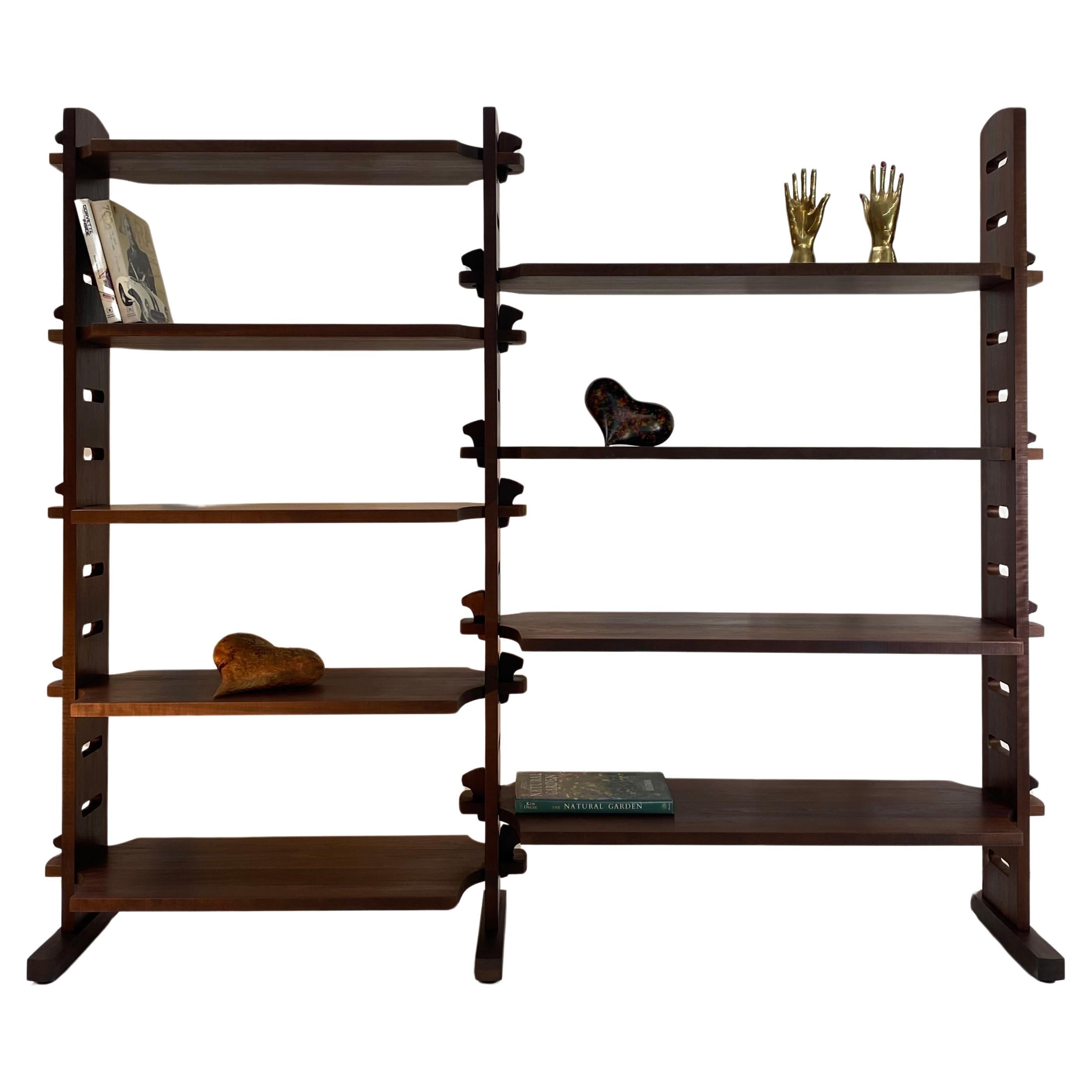 Two Bay Wall Unit or Bookcase by Dean Santner  In Good Condition For Sale In BROOKLYN, NY