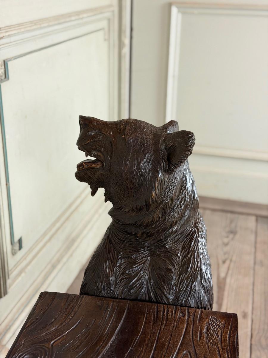 Legno Due orsi di Berna o Brienz, noti come orsi della Black Forest, che formano una panchina, 19t in vendita