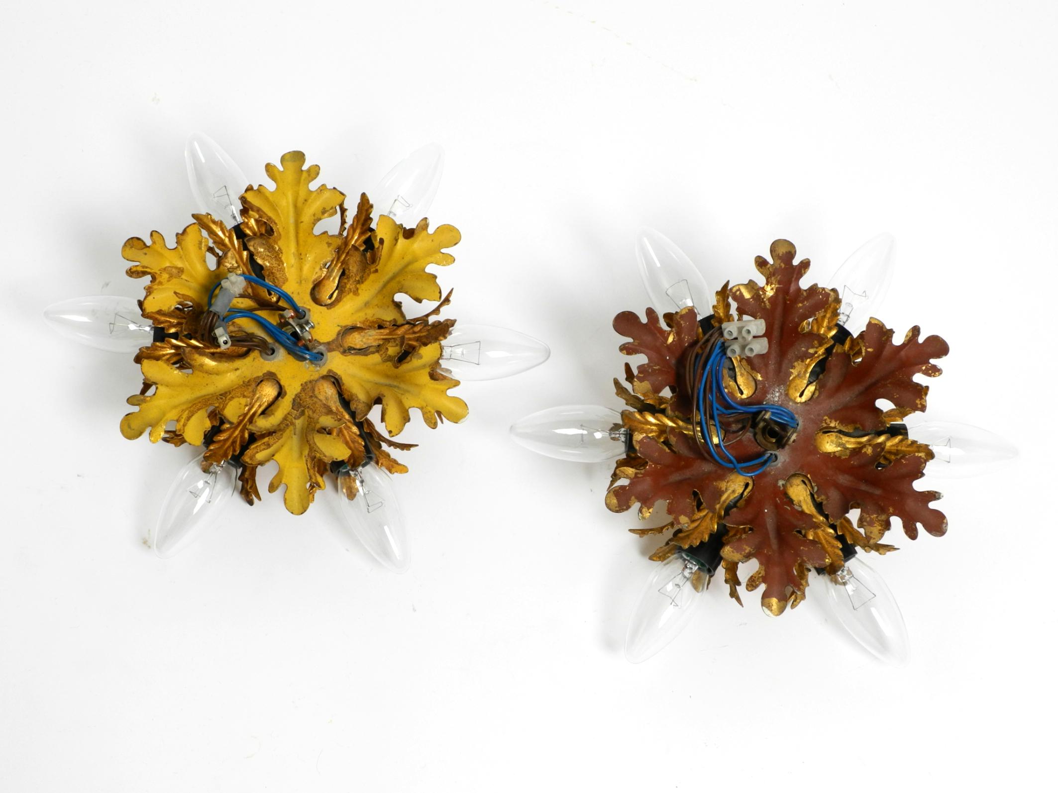 Two beautiful 1960s Italian wall or ceiling lamps by Banci Firenze Italy For Sale 4
