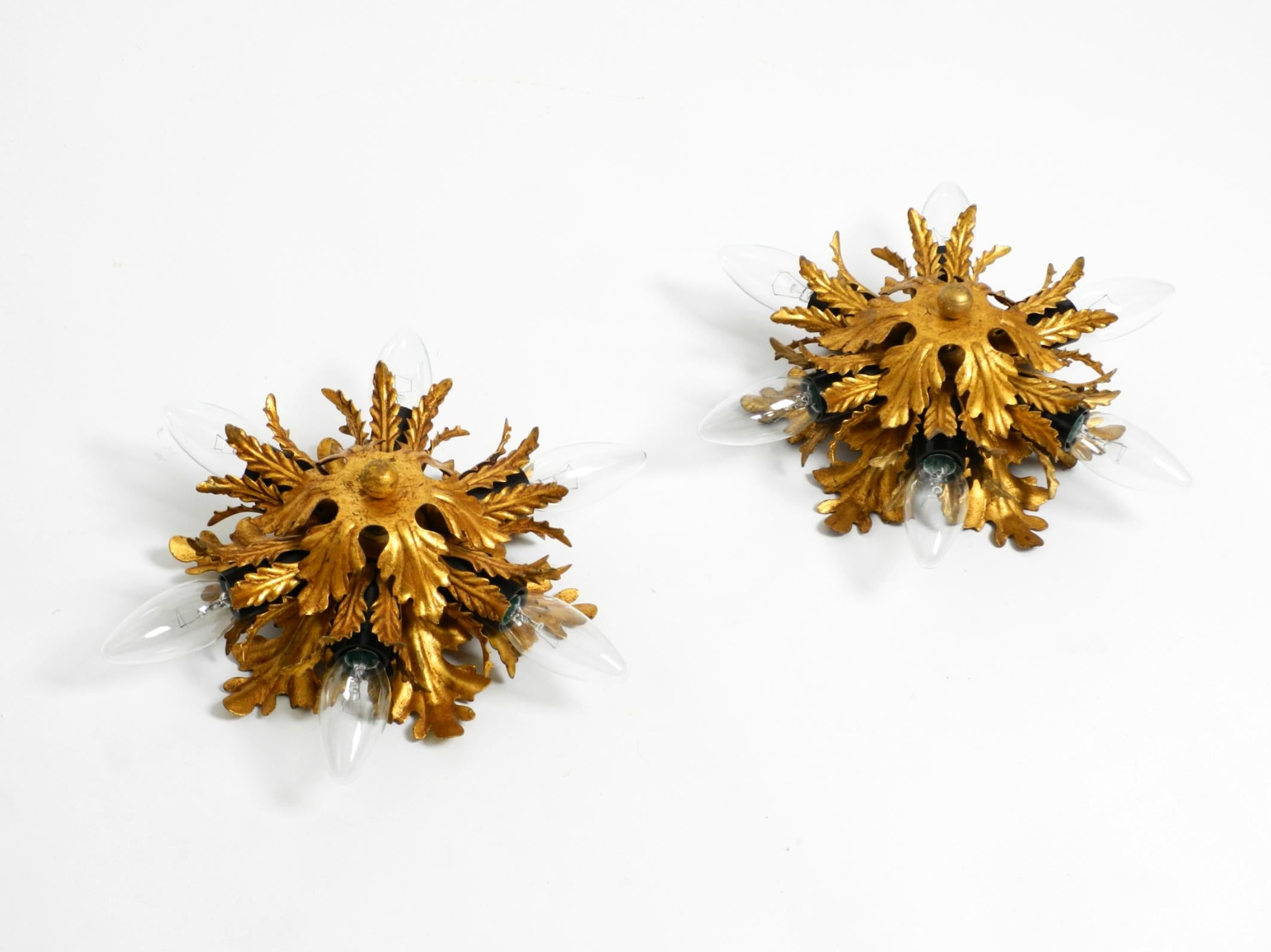Two beautiful 1960s Italian wall or ceiling lamps by Banci Firenze Italy In Good Condition For Sale In München, DE
