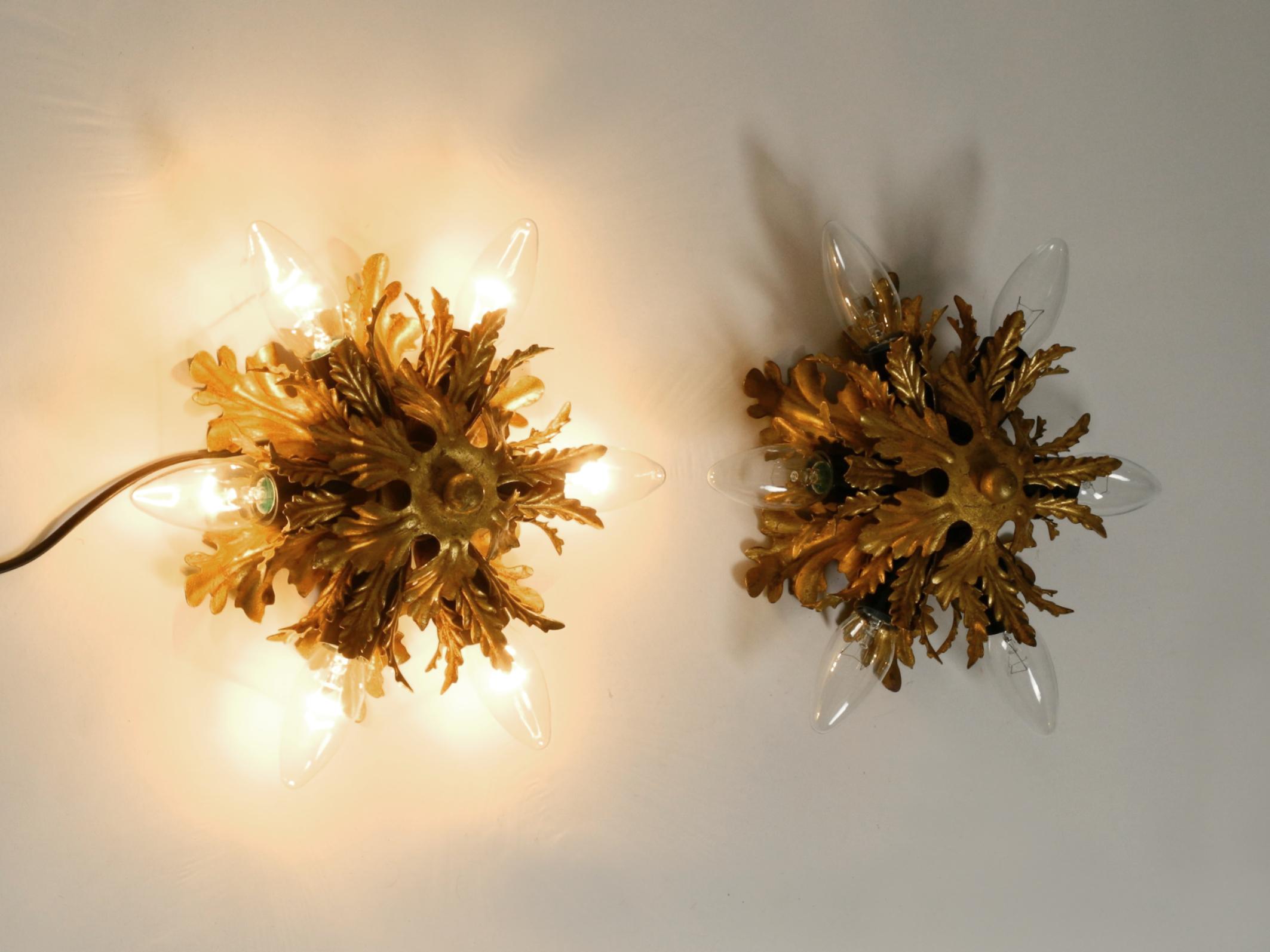 Metal Two beautiful 1960s Italian wall or ceiling lamps by Banci Firenze Italy For Sale