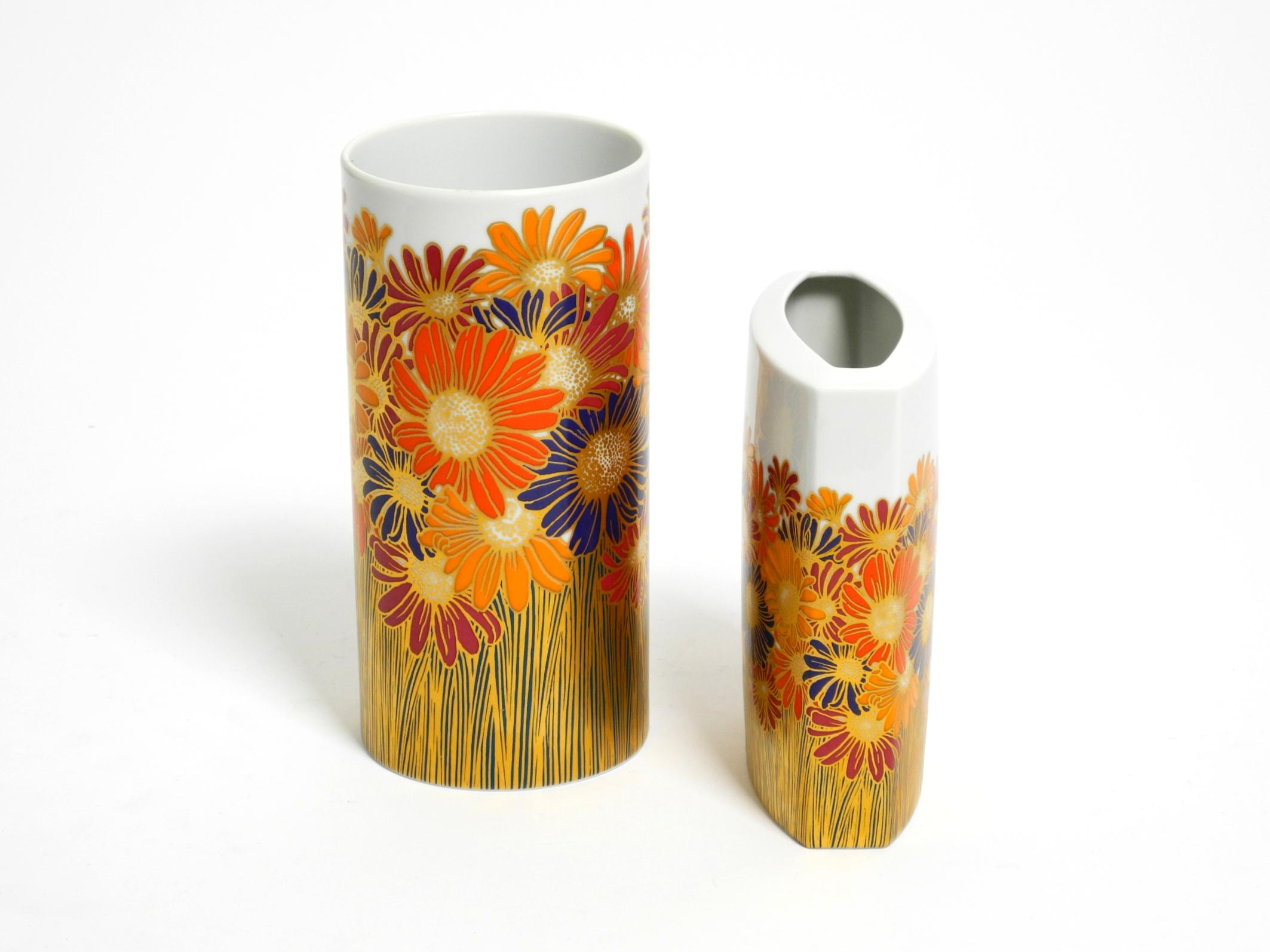 Two beautiful 80s porcelain vases by Rosamonde Nairac for Rosenthal studio-line For Sale 6