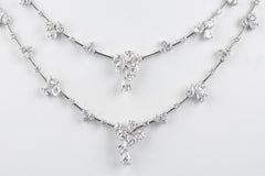 Two beautiful Haute Joaillerie 18 carat white gold necklaces