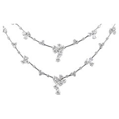 Two beautiful Haute Joaillerie 18 carat white gold necklaces
