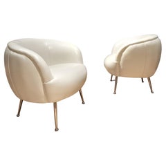 Two beautiful vintage armchairs designed in Italy in the 1980s