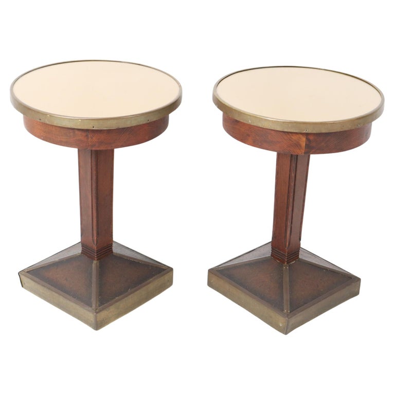 Two Beech Art Deco Pub Tables or Side Tables, 1930s For Sale