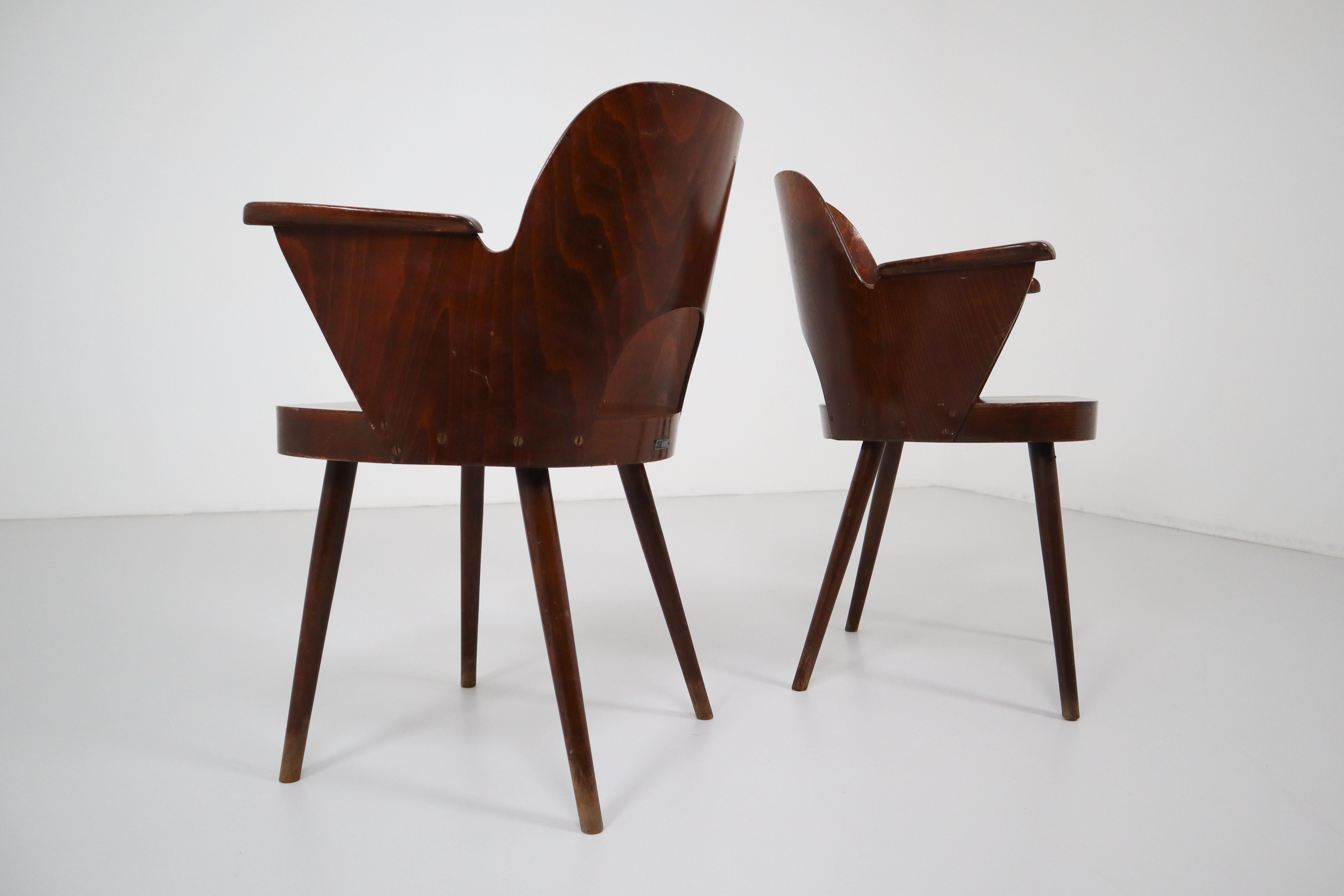 20th Century Two Bentwood Armchairs by Oswald Haerdtl, 1960s