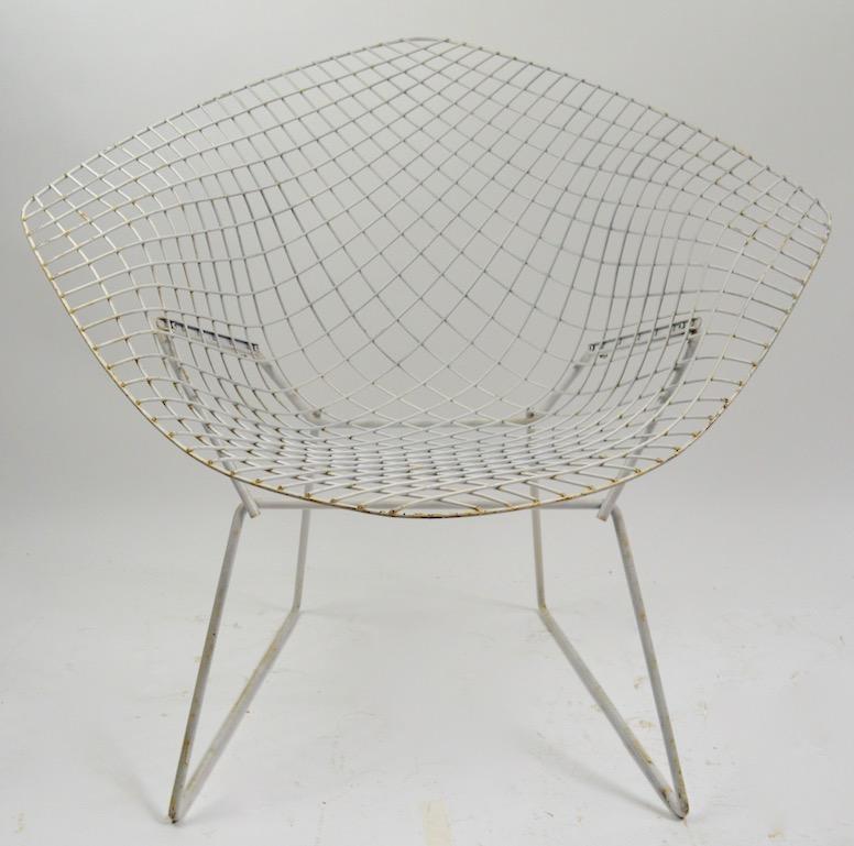 Mid-Century Modern Two Bertoia Knoll Diamond Chairs