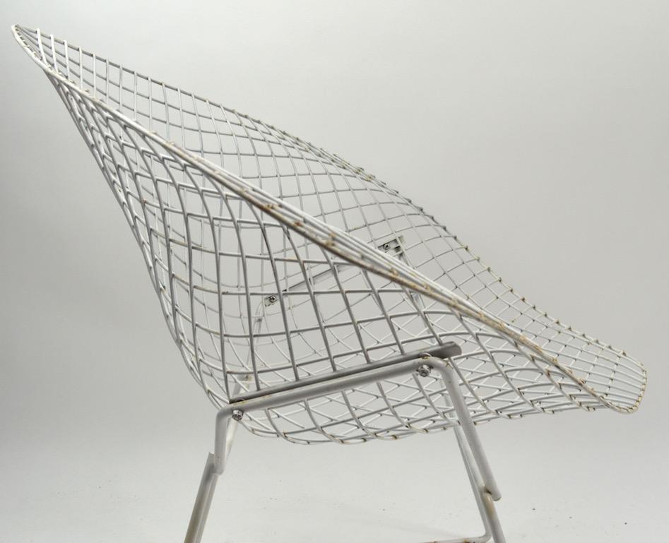 Wrought Iron Two Bertoia Knoll Diamond Chairs