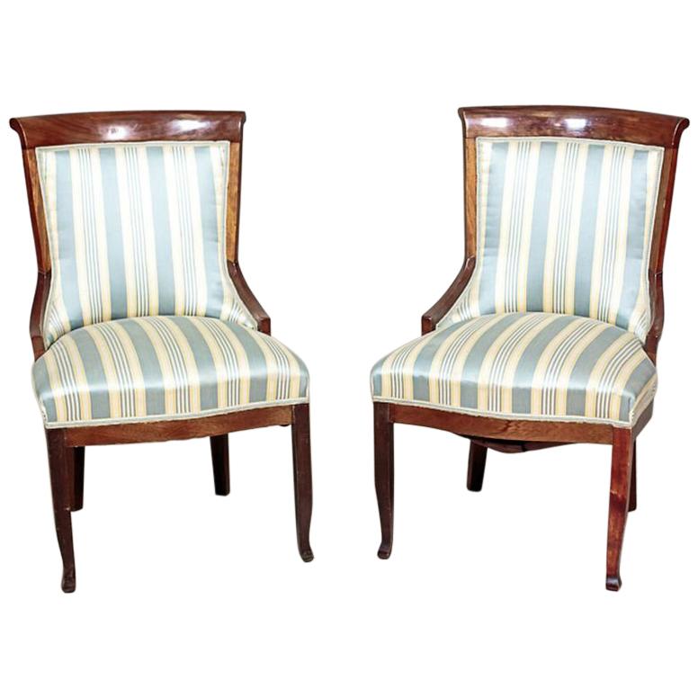 Two Biedermeier Mahogany Chairs, circa 1830