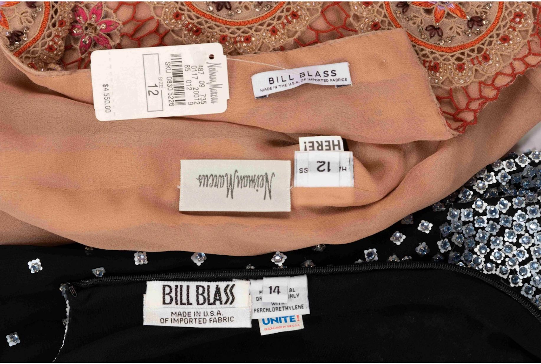 Brown Two Bill Blass Couture Beaded Tops.  New Still Retaining Their Original Pricetag For Sale