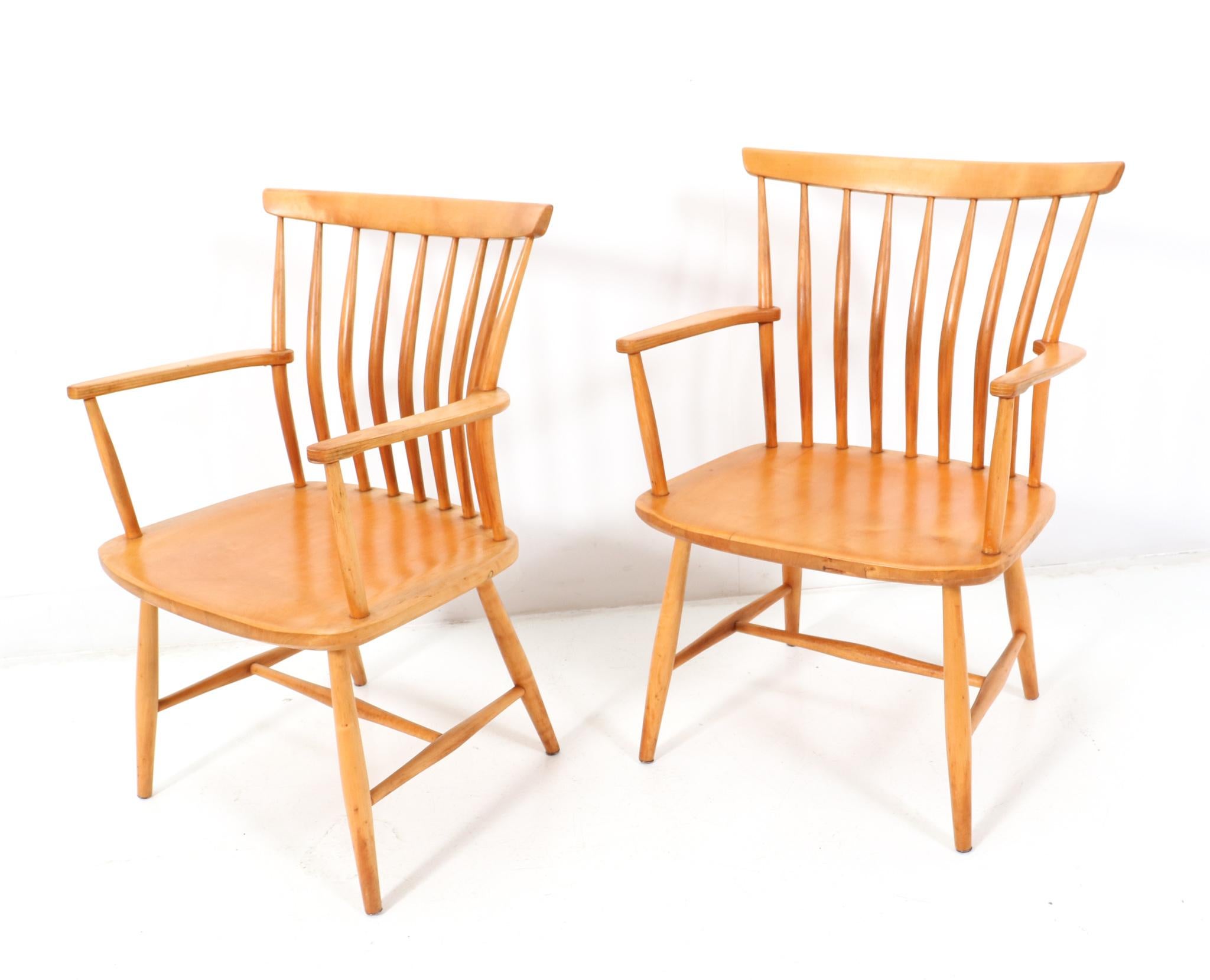 Mid-Century Modern Deux fauteuils en bouleau de Bengt Akerblom & Gunnar Eklöf, Modernity, 1950s en vente