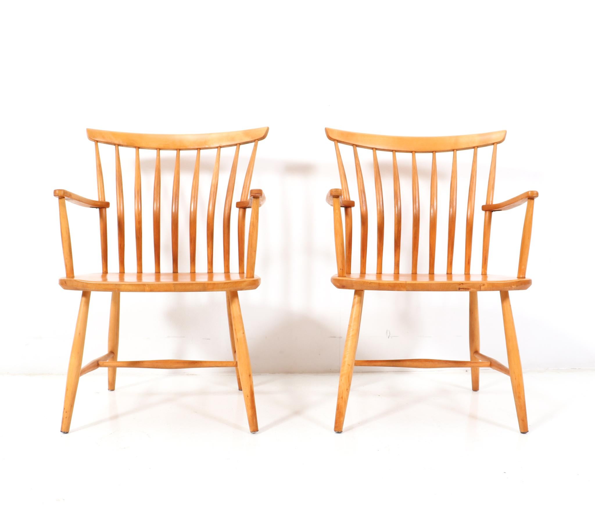 Suédois Deux fauteuils en bouleau de Bengt Akerblom & Gunnar Eklöf, Modernity, 1950s en vente
