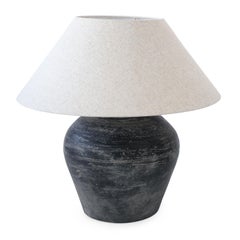 Two Black Ceramic Table Lamps