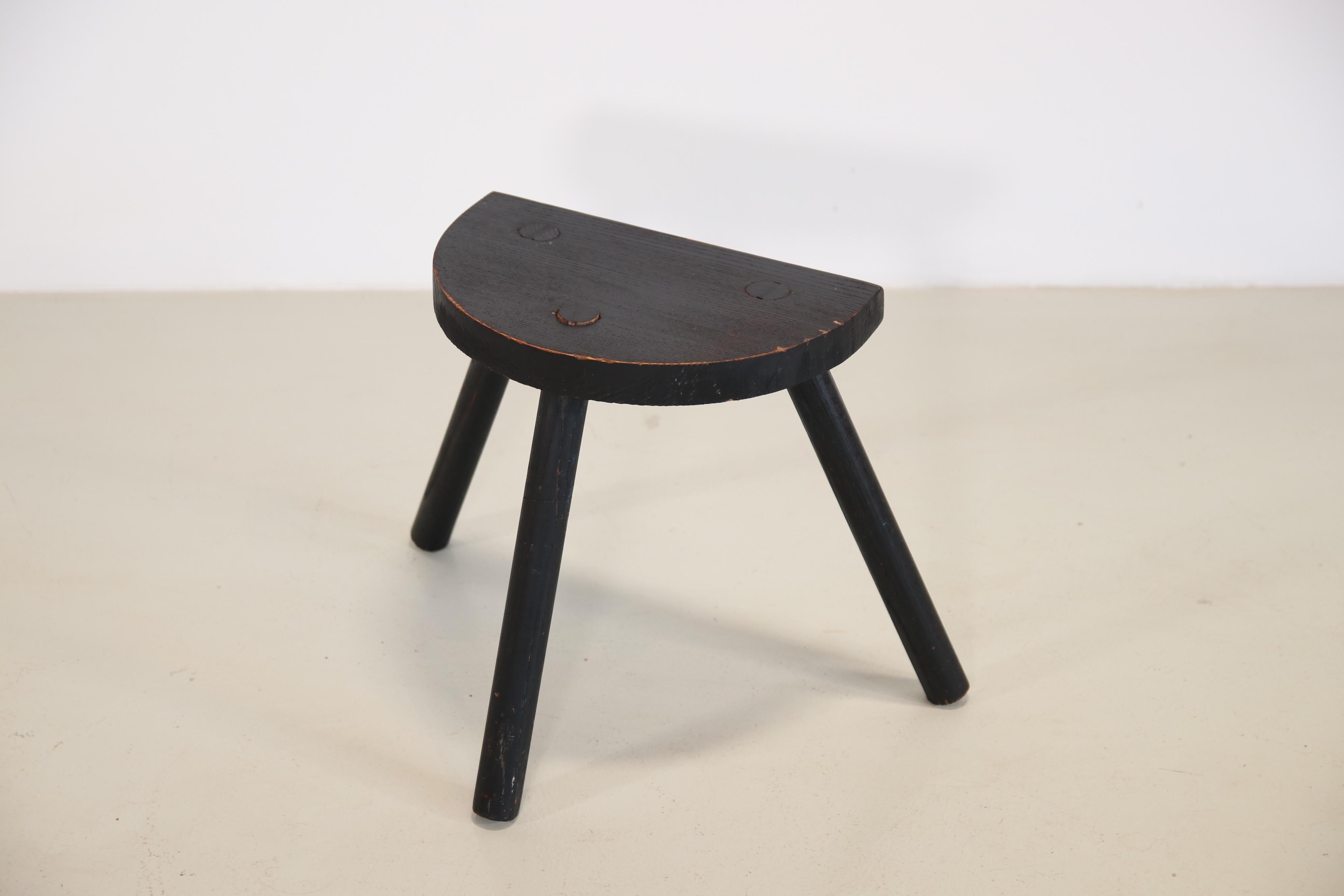 small black wood stool