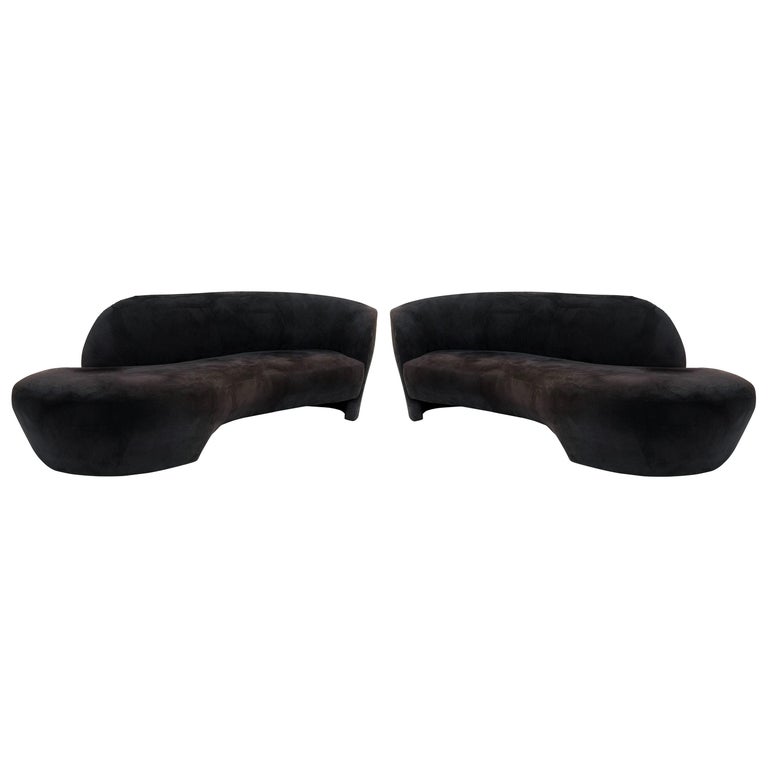 Two Black Weiman/Preview Chaise Lounge Sofas For Sale