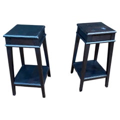 Two blackened wooden pedestals circa 1950. the price is for 1, 2 are available