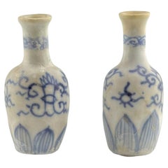 Two Blue and White Miniature Vases, C 1725, Qing Dynasty, Yongzheng Era