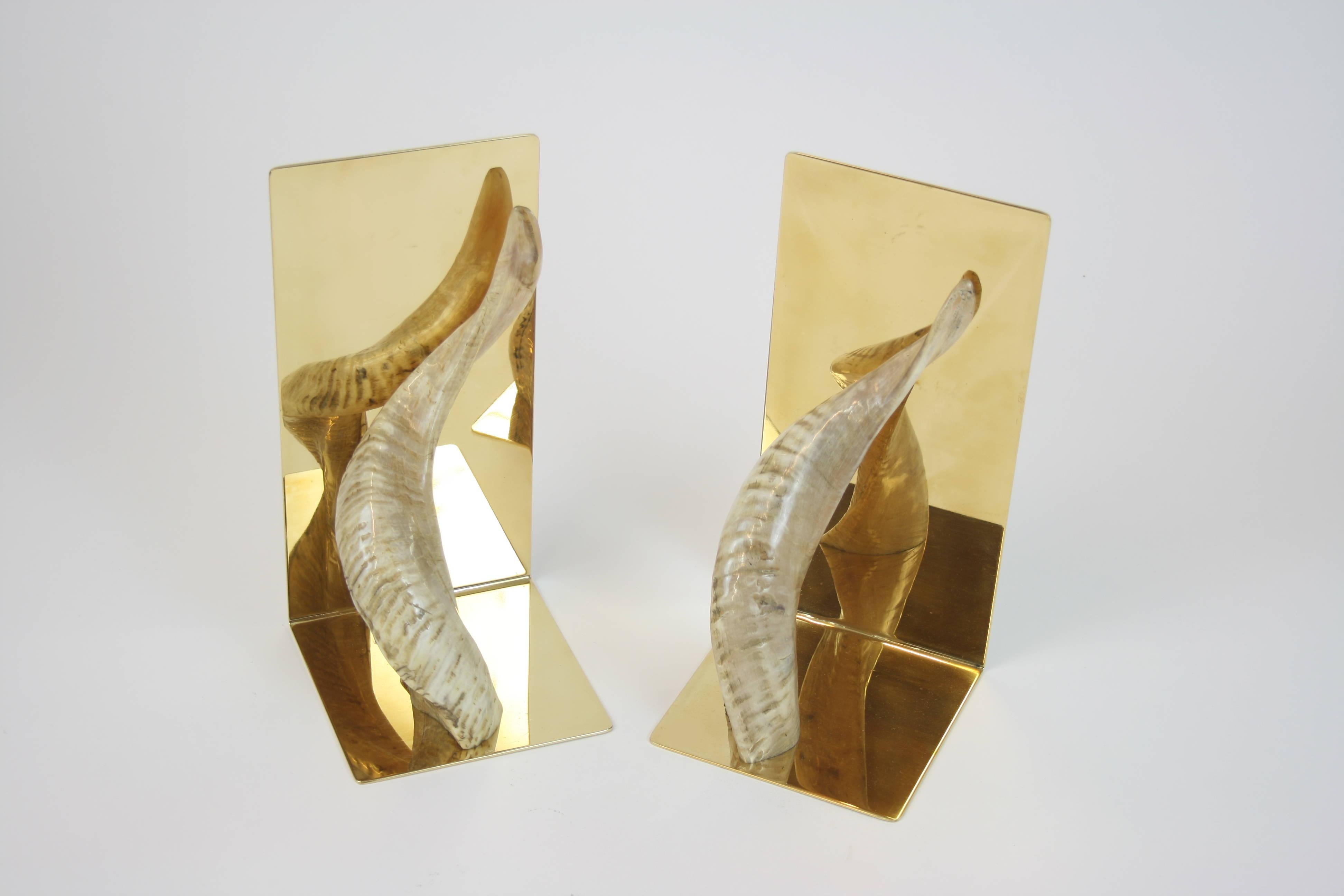 Late 20th Century Two Bookends by Carl Auböck Brass Design Vienna, Austria For Sale