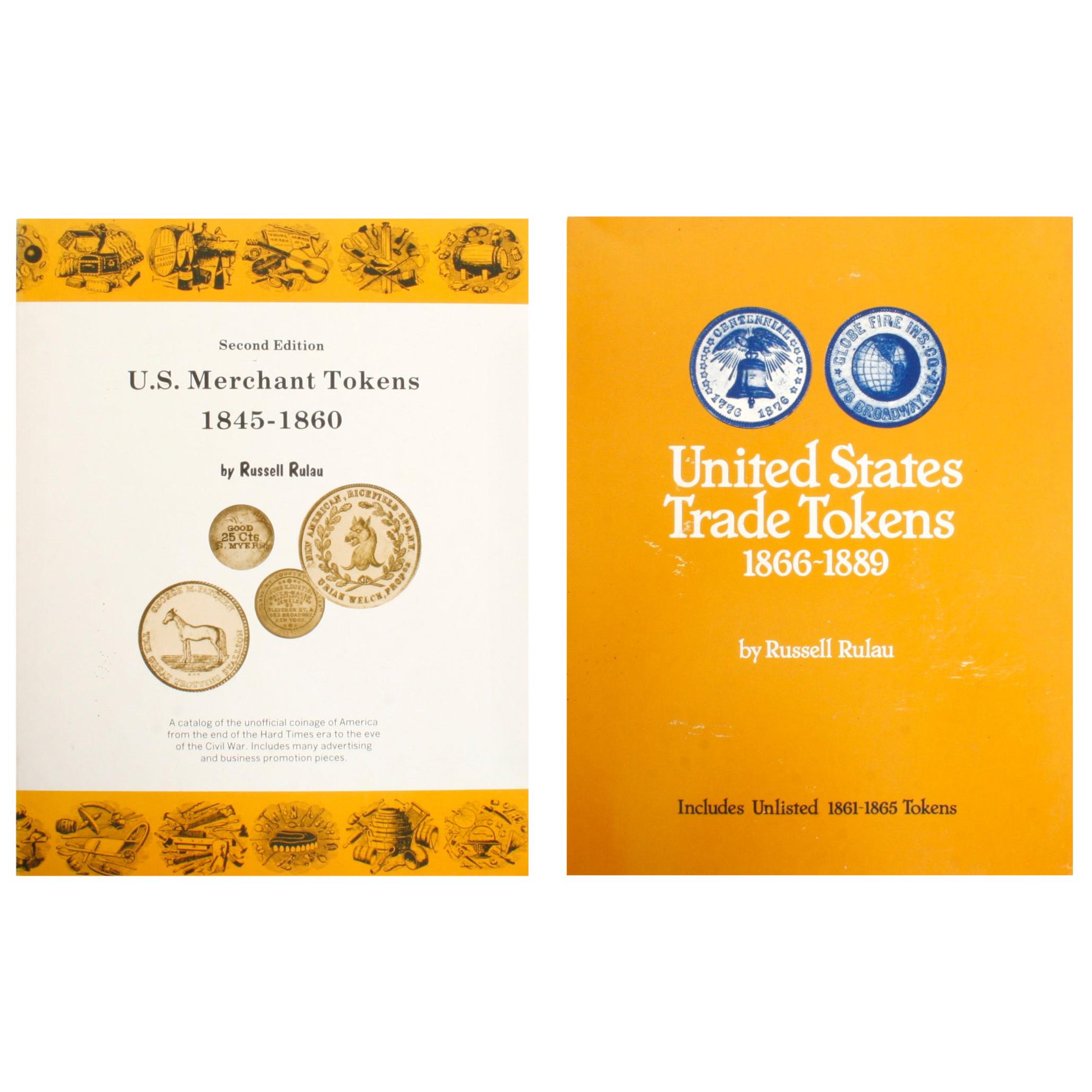 Zwei Bücher über Trade Tokens, Erstausgabe im Angebot