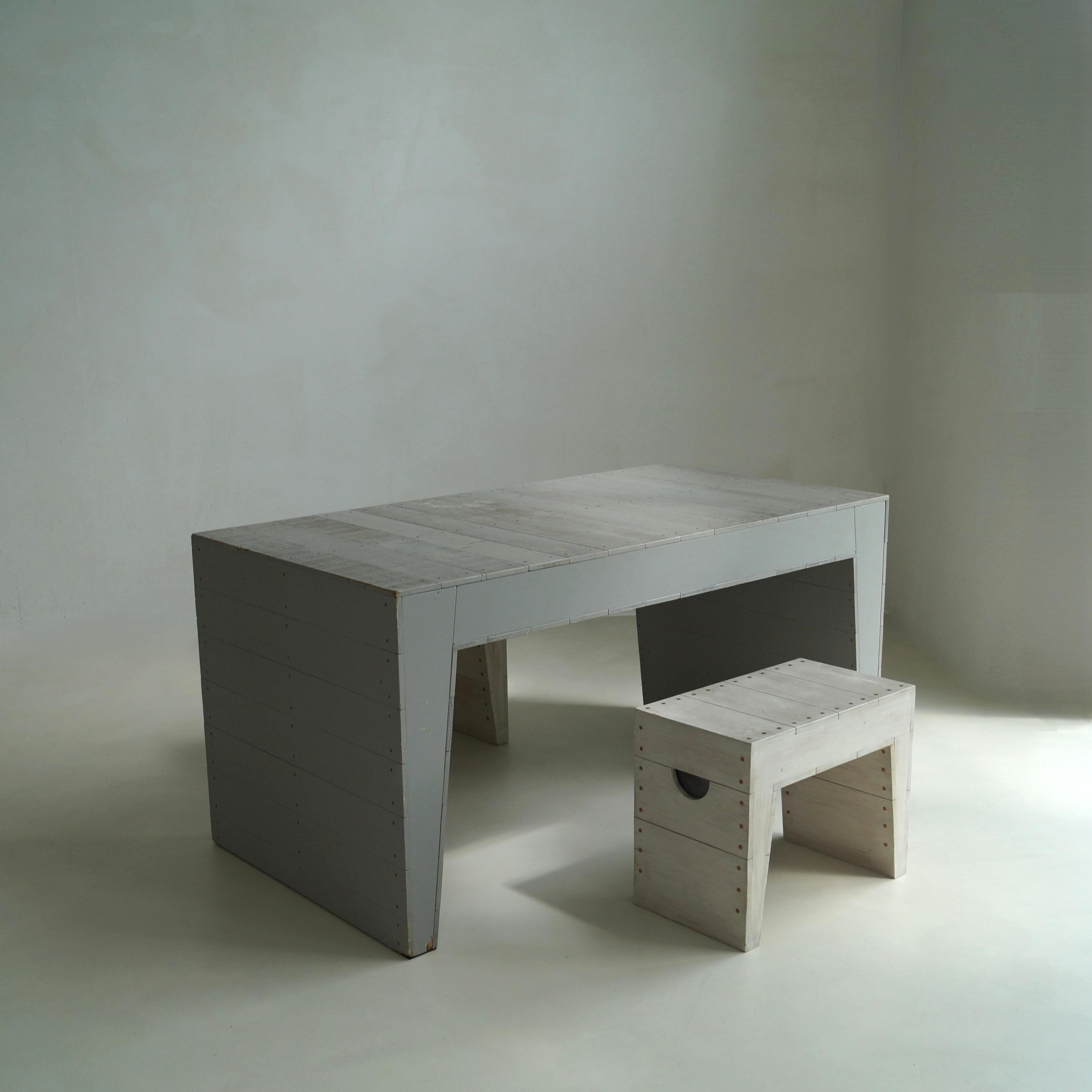 Two Bossche School benches or stools by architect Fons Vermeulen, 1960s For Sale 3