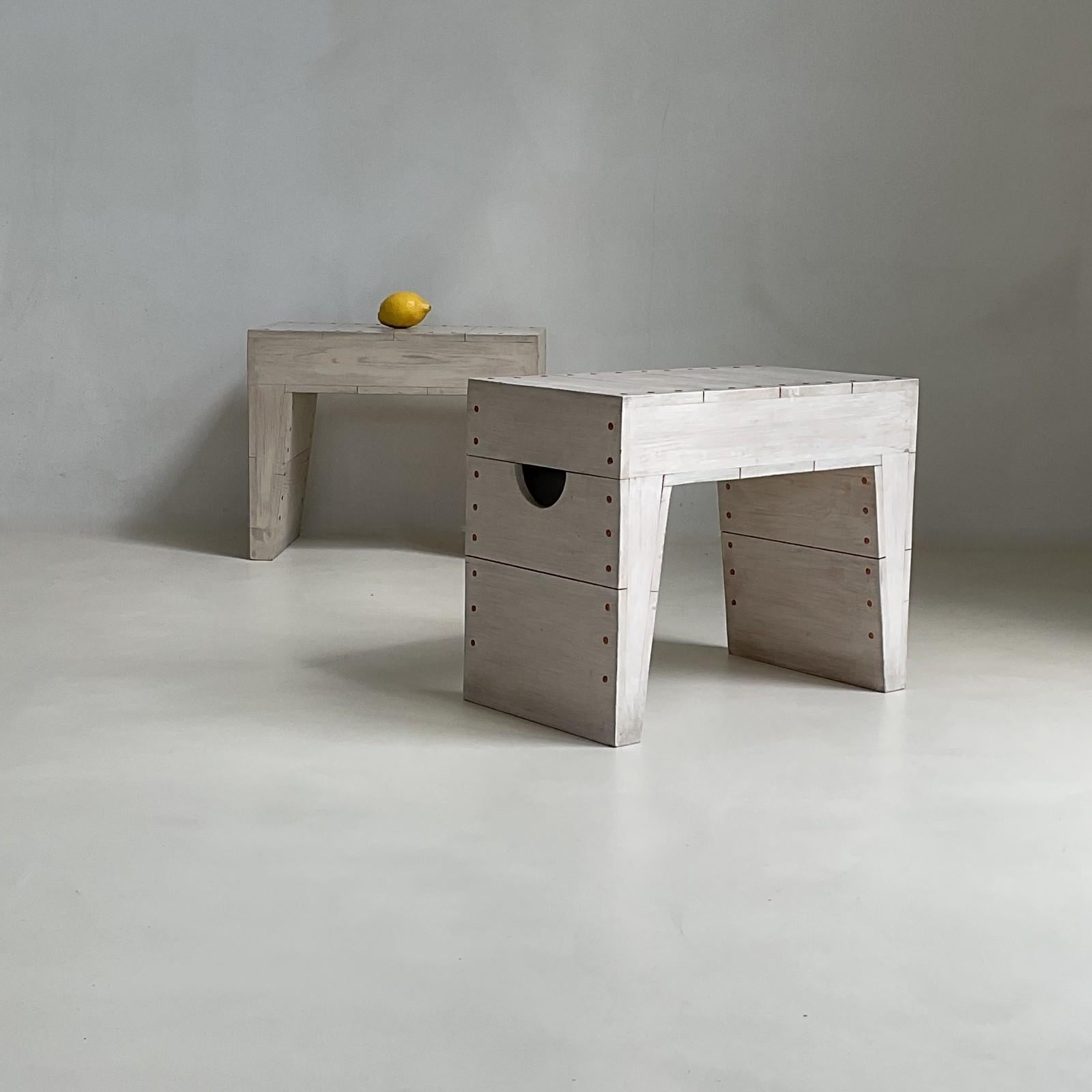 Dutch Two Bossche School benches or stools by architect Fons Vermeulen, 1960s For Sale
