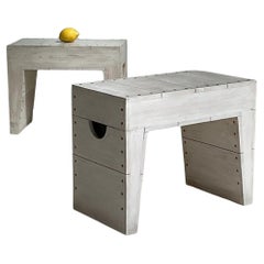 Two Bossche School benches or stools by architect Fons Vermeulen, 1960s