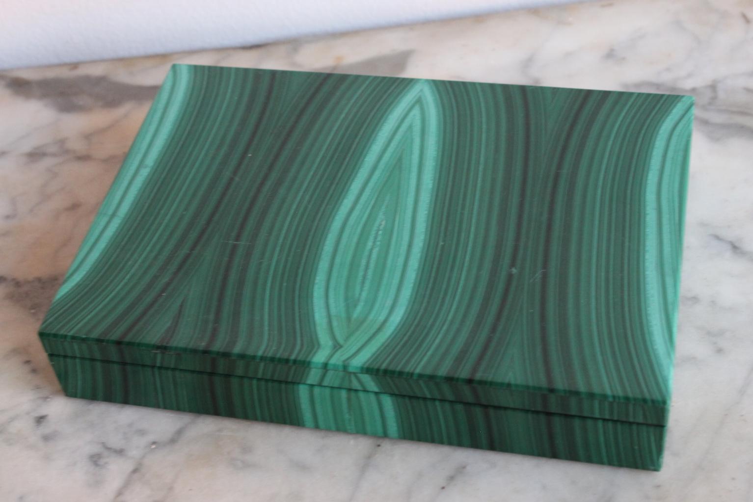 Two Boxes in Malachite, 19th Century For Sale 3