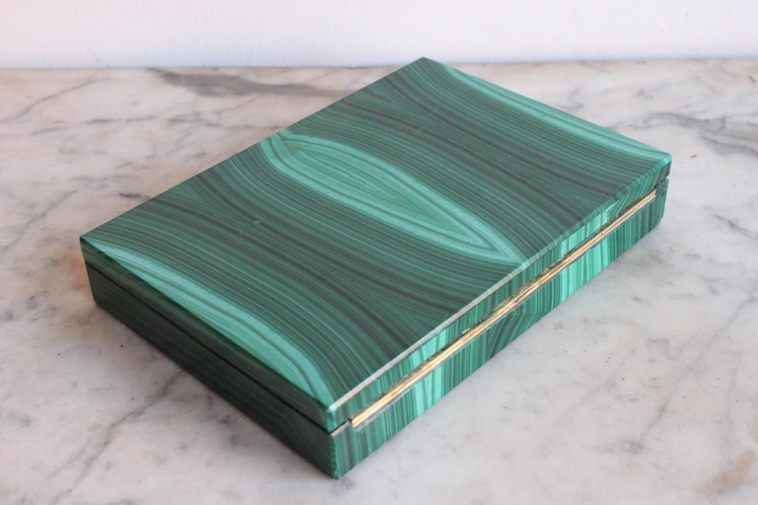 Two Boxes in Malachite, 19th Century For Sale 4
