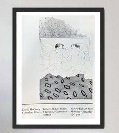 Cartel original de David Hockney, 1968: «Dos chicos de 23 o 24 años» (firmado a mano)