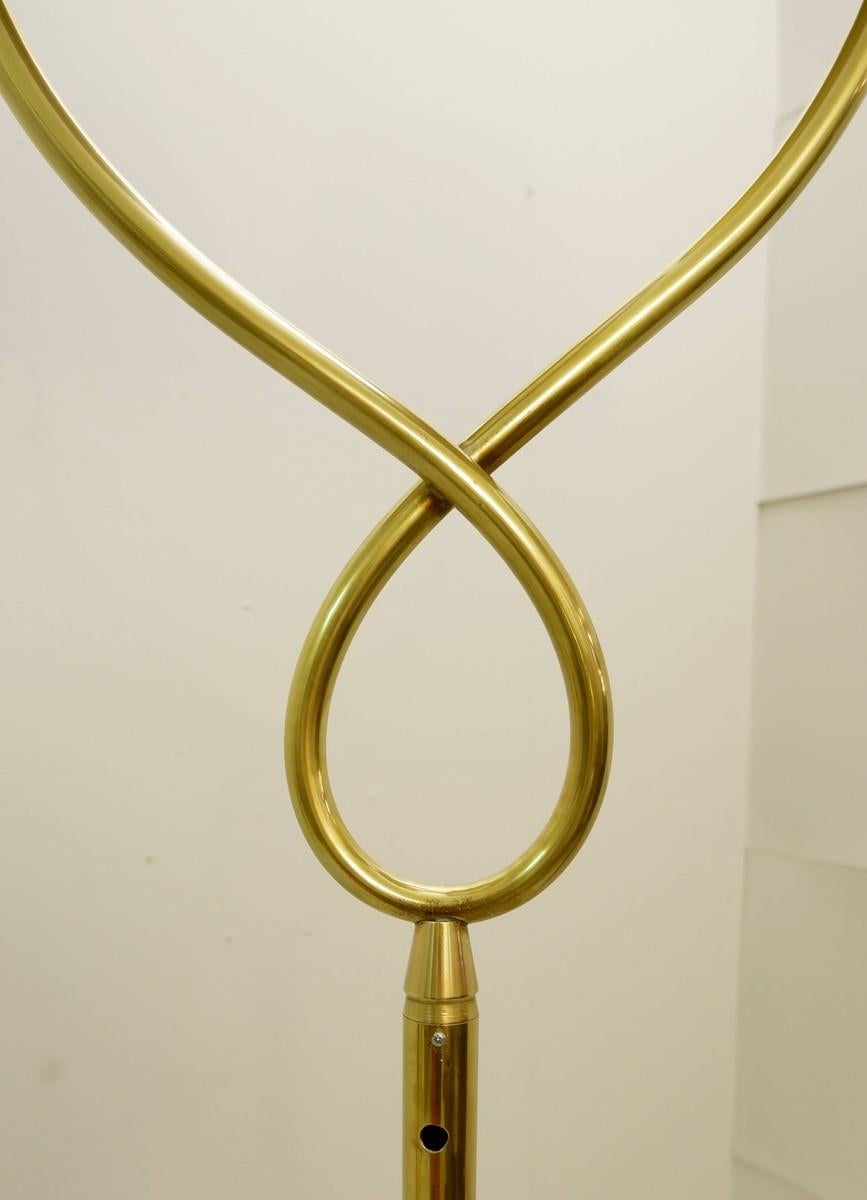 Mid-Century Modern Two Branch Italian Brass Floor Lamp