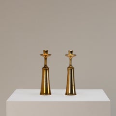 Two Brass Candlesticks by Jens Quistgaard, Denmark, 1950s