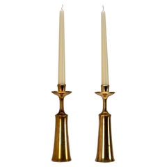 Two Brass Candlesticks by Jens Quistgaard, Denmark, 1950s