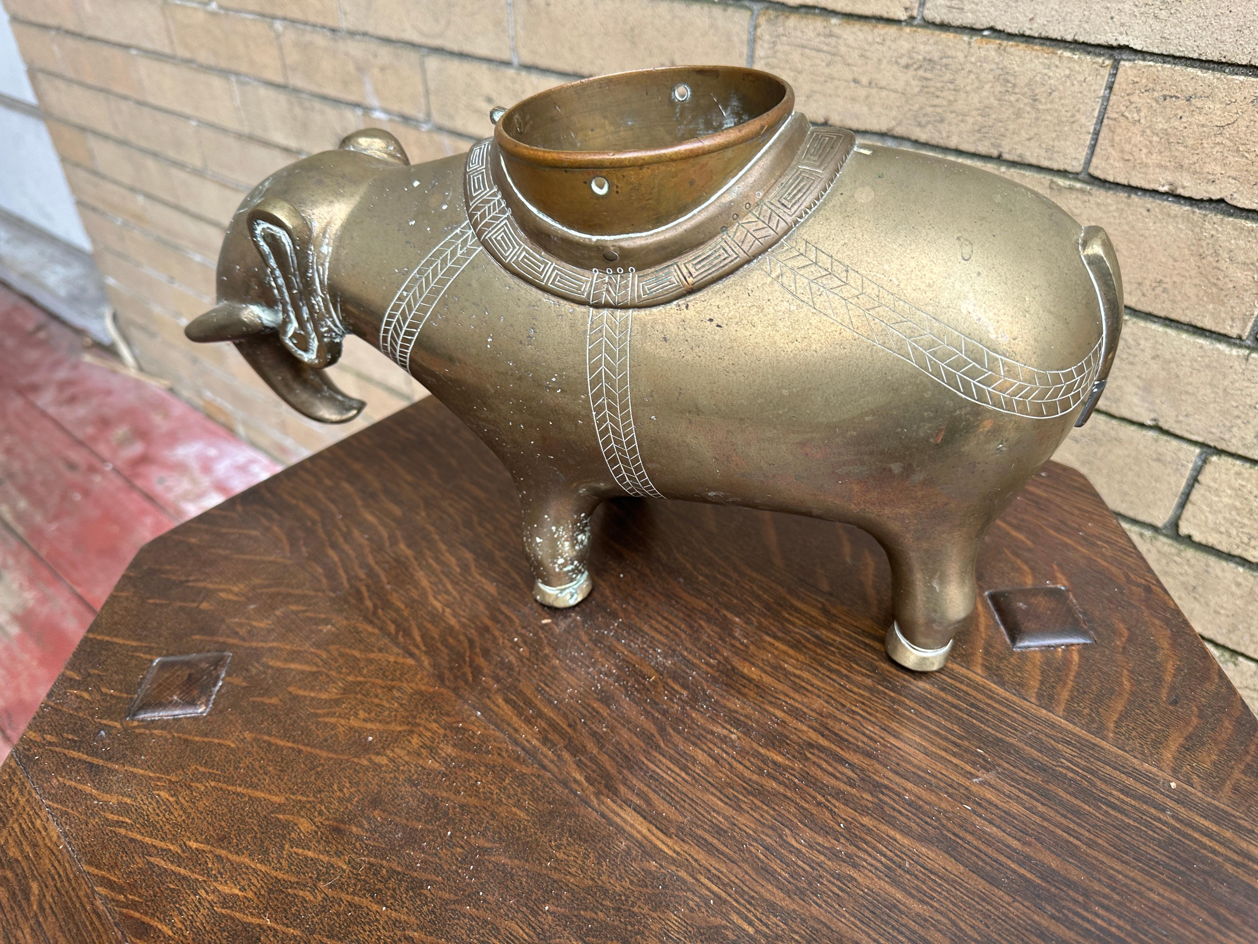 Two Brass Chinese Figures (Ox & Elephant) - W4000 For Sale 13