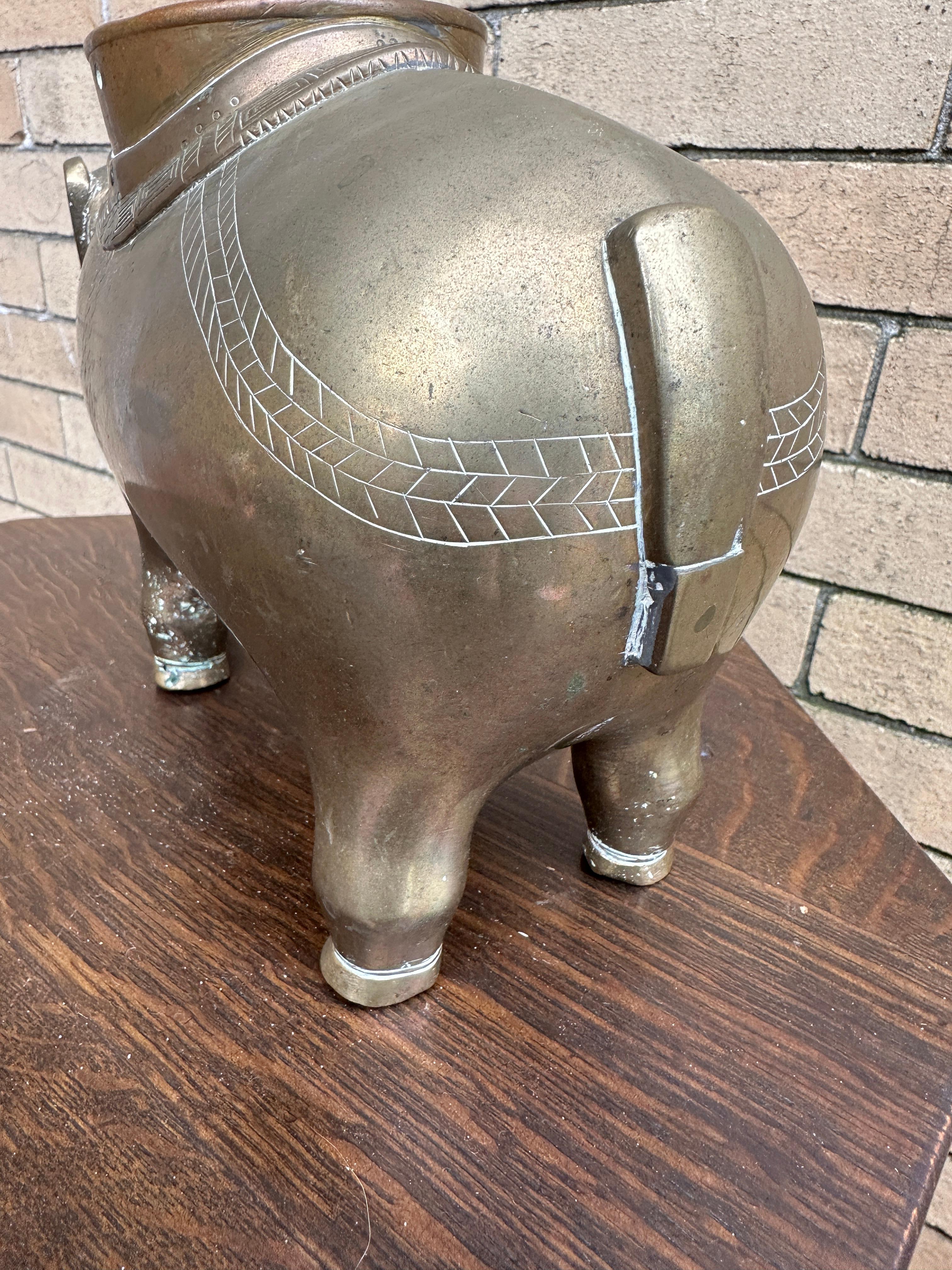 Two Brass Chinese Figures (Ox & Elephant) - W4000 For Sale 15