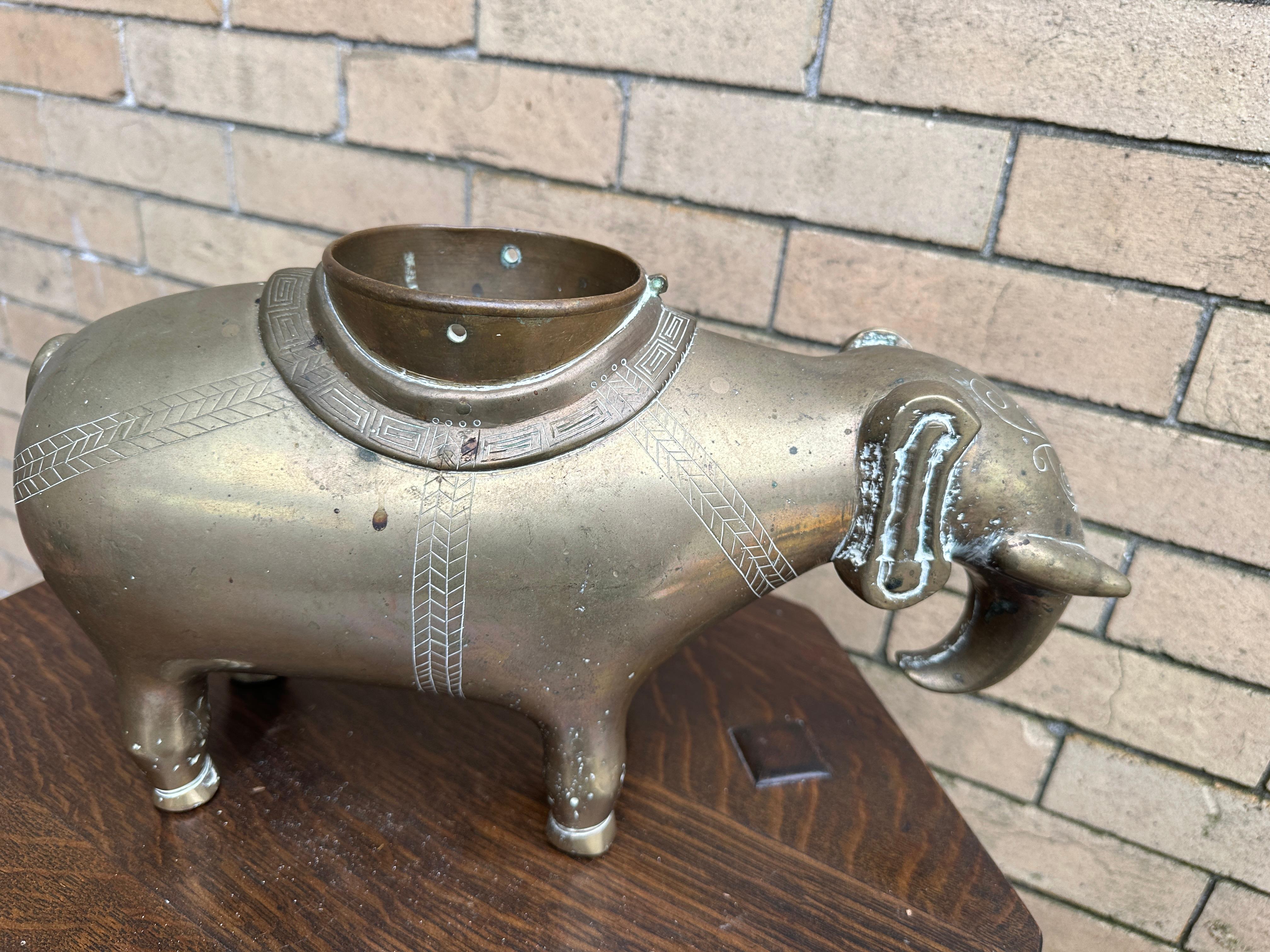 Two Brass Chinese Figures (Ox & Elephant) - W4000 In Good Condition For Sale In Shamokin Dam, PA