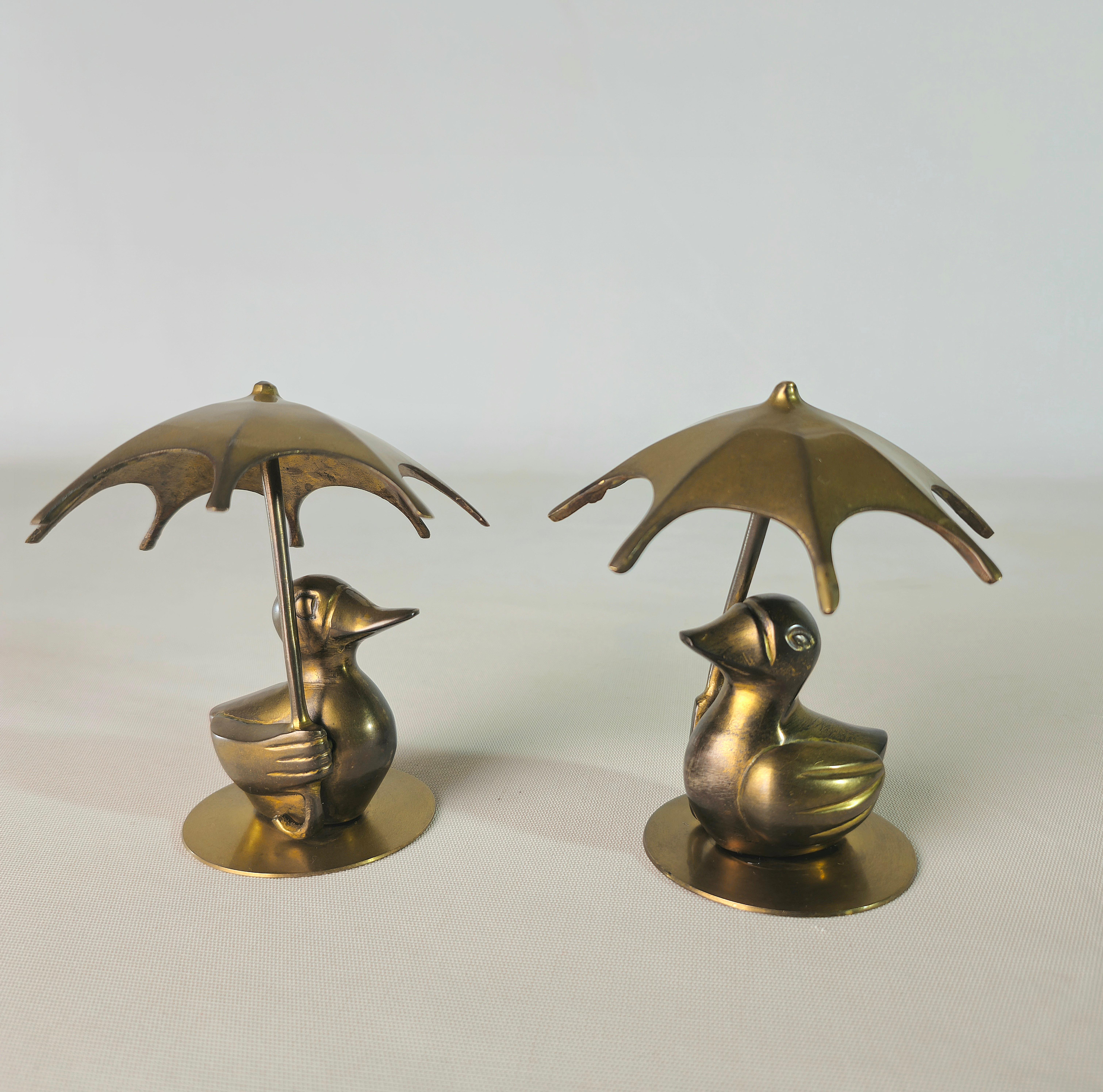 Mid-Century Modern Two Brass Decorative Objects Midcentury Modern Italia 1960/70s For Sale