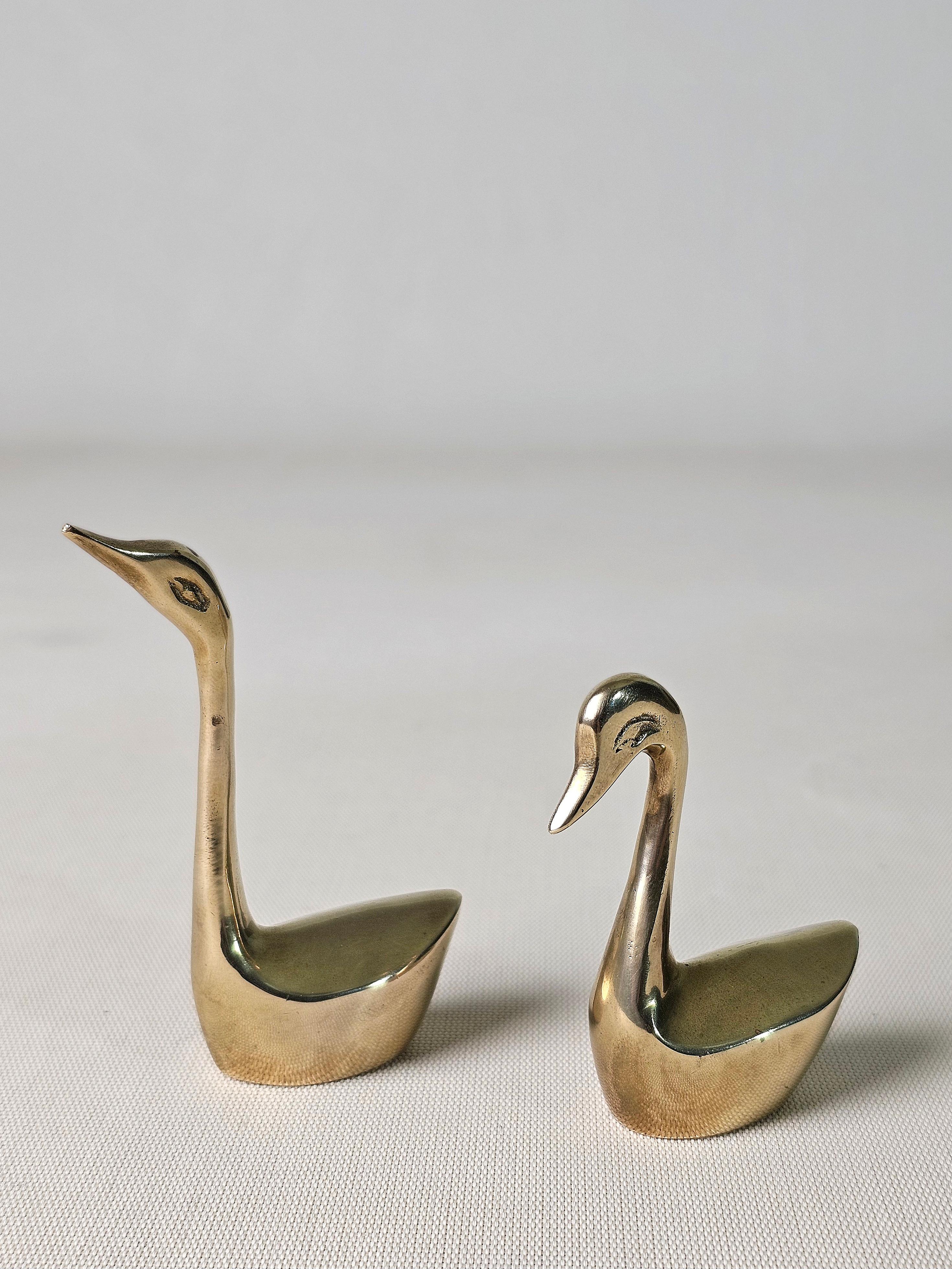 Mid-Century Modern Two Brass Decorative Objects Midcentury Modern Italia 1960/70s For Sale
