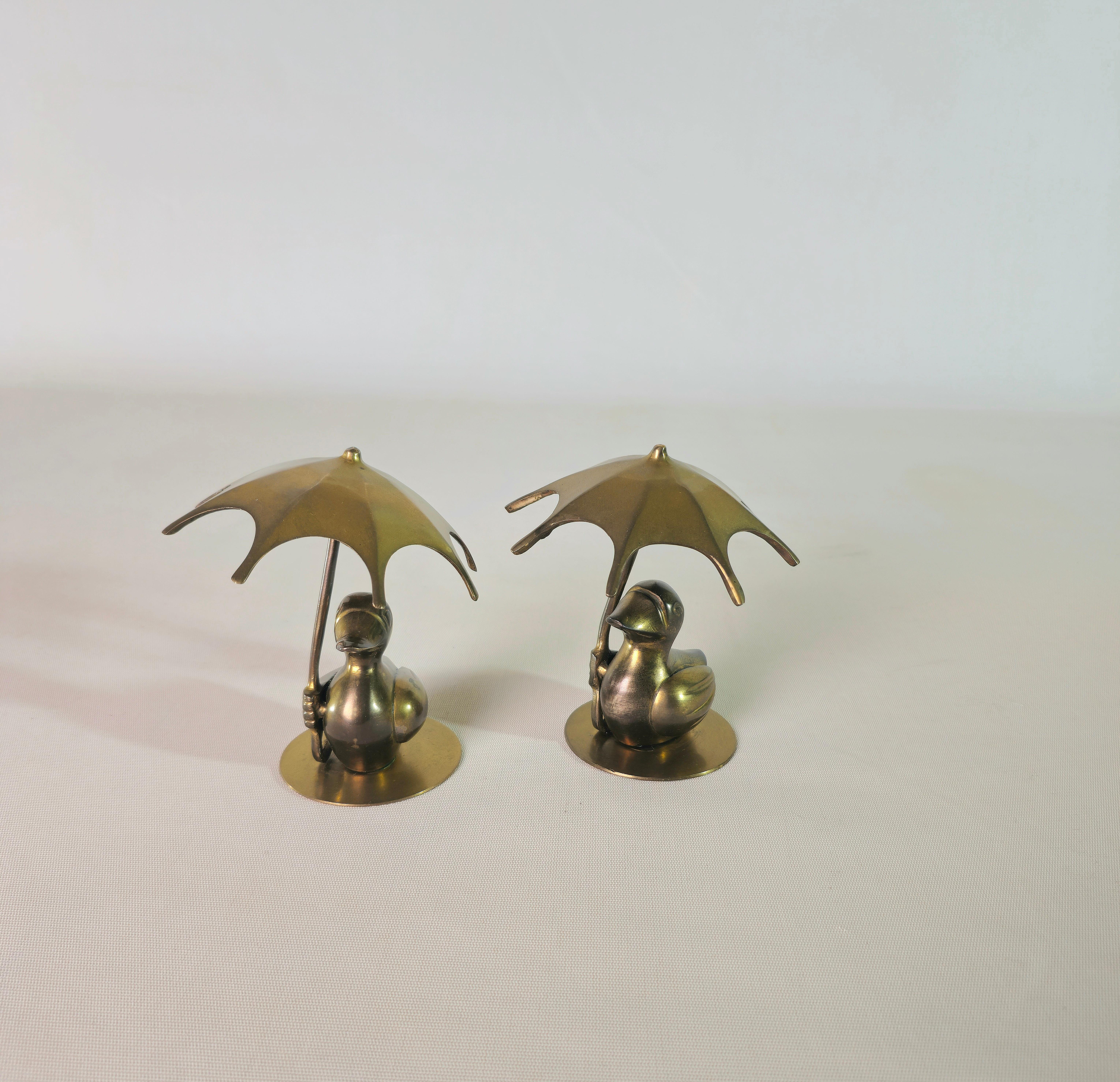 Two Brass Decorative Objects Midcentury Modern Italia 1960/70s For Sale 1