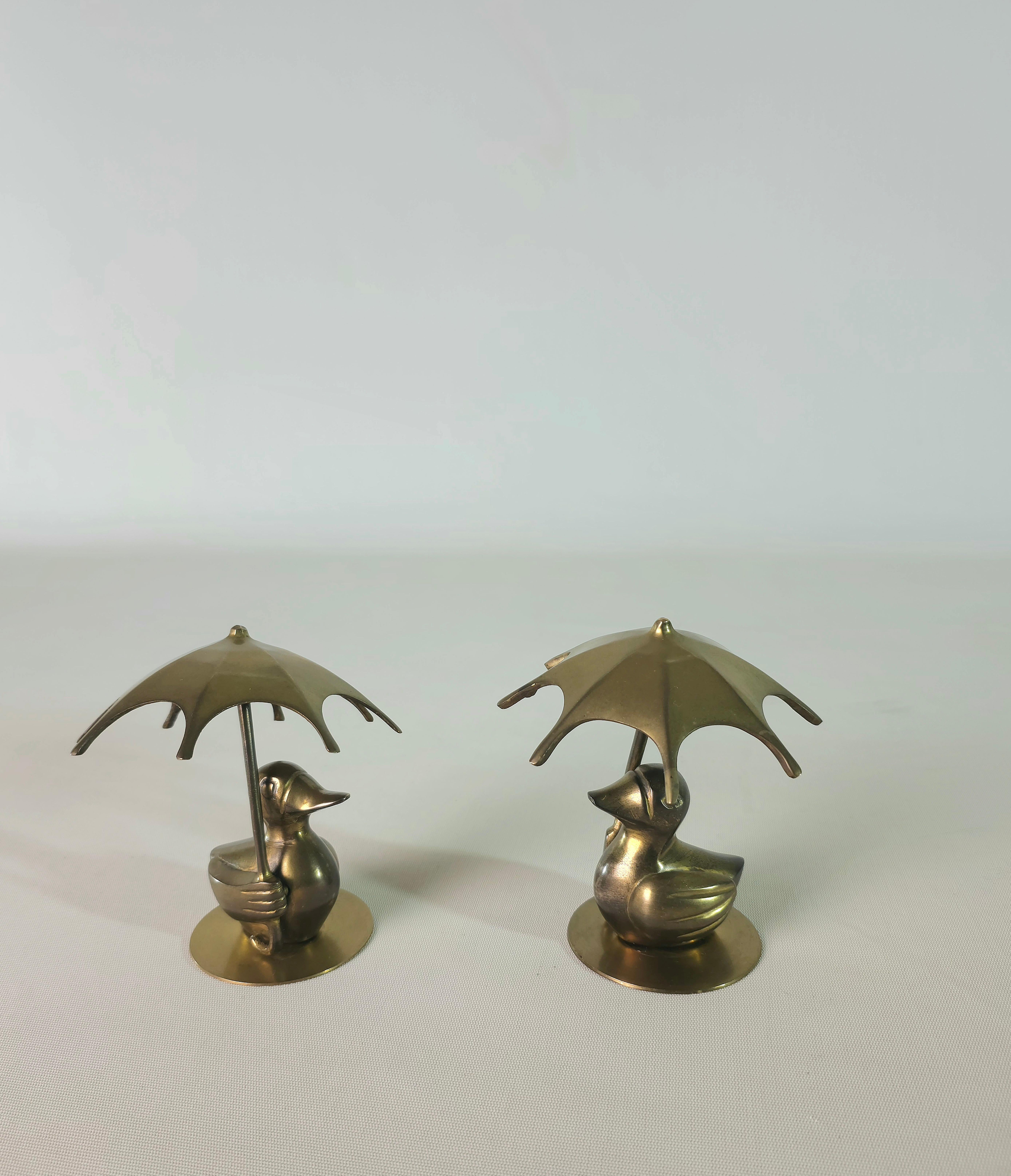 Two Brass Decorative Objects Midcentury Modern Italia 1960/70s For Sale 2