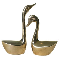 Retro Two Brass Decorative Objects Midcentury Modern Italia 1960/70s